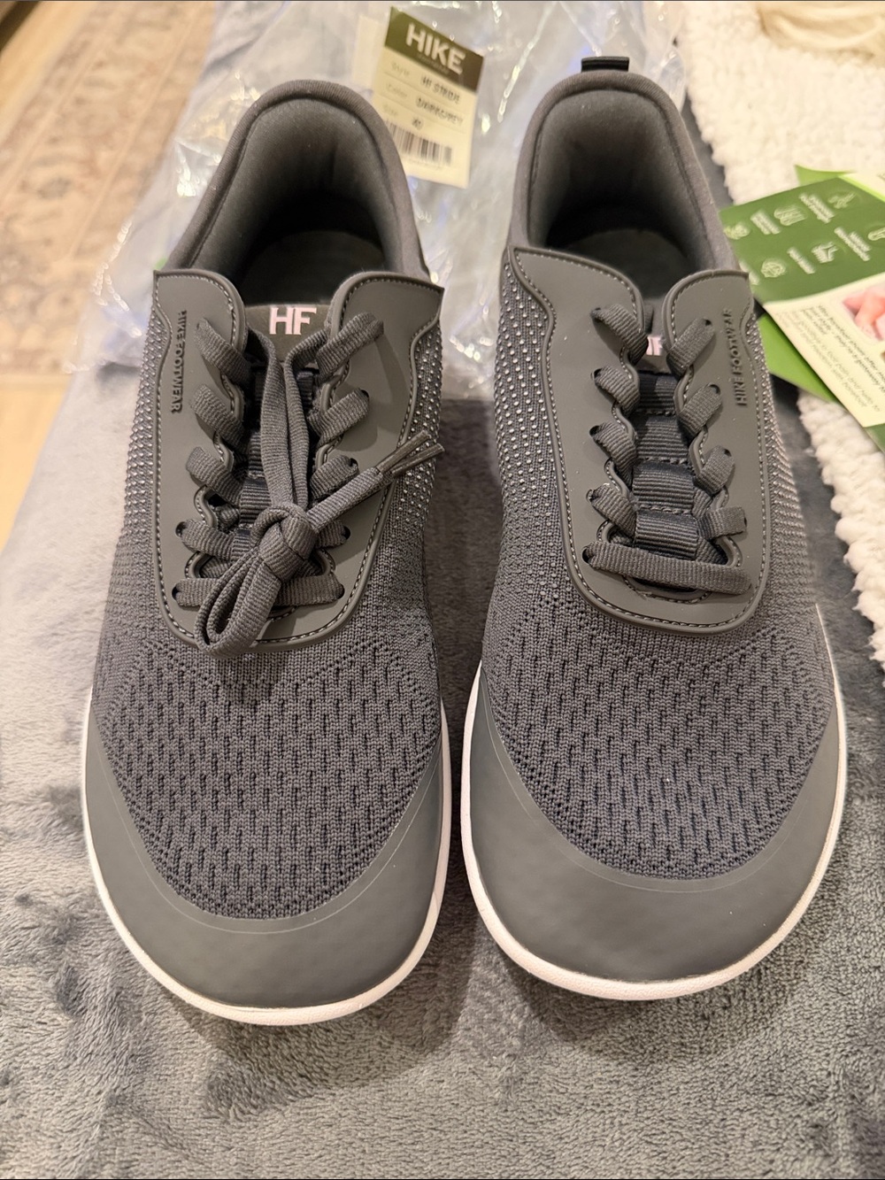 HF Men's Gray Knit Slip-On Sneakers with Cushioned Support